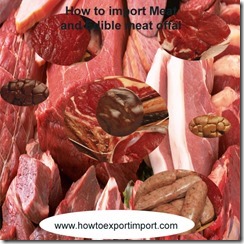 How to import Meat and Edible meat offal