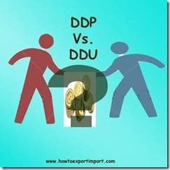 Difference between DDP and DDU terms of delivery copy