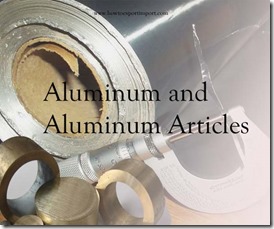 Aluminum and Aluminum Articles