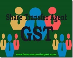 GST rate for Share transfer agent service