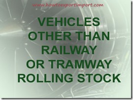 GST rate for tramway rolling stock and parts, Vehicles other than railway