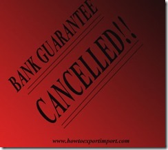 How and when to cancel Bank guarantee and bond copy