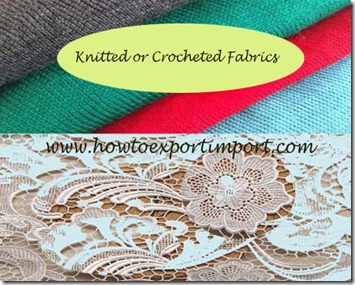 60 KNITTED OR CROCHETED FABRICS - How to import