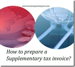 How to prepare a Supplementary tax invoice