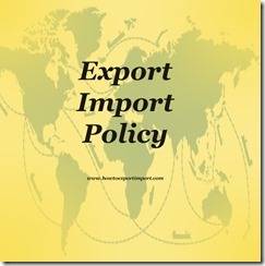 Export Import Policy 1