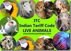Indian Tariff Code ITC chapter 1 LIve Animals