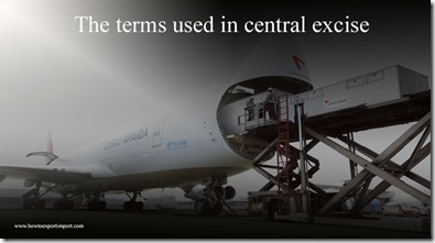 The terms used in central excise such as Automated Traffic Recorder ,Average Vehicle Occupancy,Background Concept etc