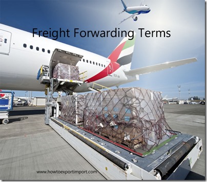 Terms used in freight forwarding such as Business Process Model,Bunker Surcharge,Bunker Adjustment Factor etc