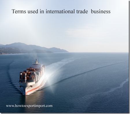 Terms used in international trade  business such as Release note,Remitting bank,Revenue ton,Revolving letter of credit ,