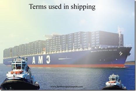 Terms used in shipping such ,Export Statistics,Exporter's Sales Price