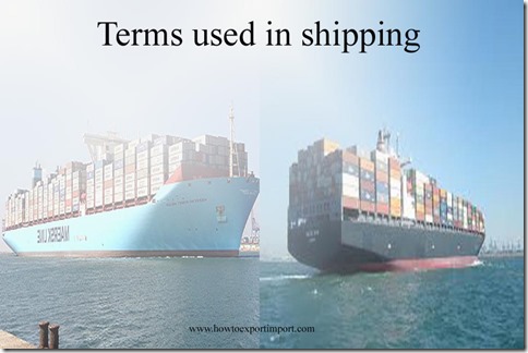 Terms used in shipping such as Gross Vehicle Weight,High water mark,Hatchway , HARD AGROUND,Hard Currency etc