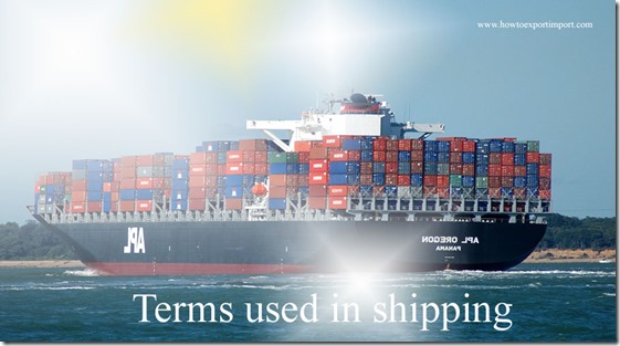 Terms used in shipping such as Interchange Points, Interchange , Interclub Agreement ,  INTERLINE PRICE,Interline Shipping etc