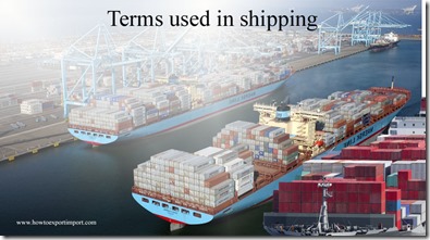 Terms used in shipping such as International Labor Organization,International Investment,International Munitions List etc