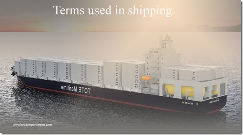 Terms used in shipping such as Vessel Manifest,vessel operator,Visa Waiver,Volume Rate etc 