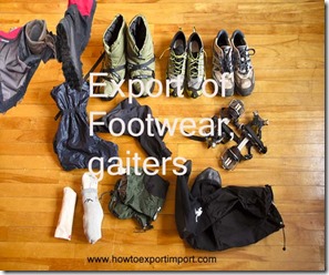 Footwear, gaiters