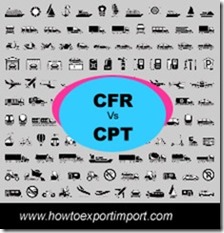 Difference between CFR and CPT in shipping terms