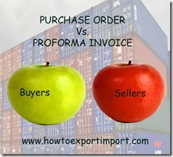 Difference between Purchase Order and Pro forma Invoice copy