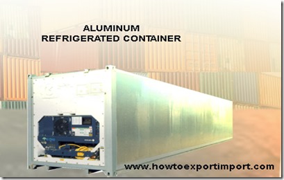 1x20 Aluminum Reefer container
