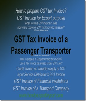 GST Tax Invoice of a Passenger Transporter