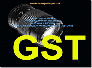 GST for Medical, Surgical, optical, photographic and cinematographic products
