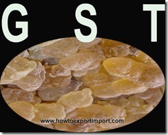 GST rate for sale of Gums, resins, lacs etc.