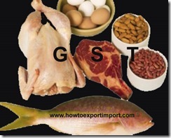 GST slab rate for sale of animal origin products