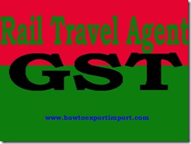 GST tariff for Rail travel agent Services