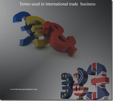 Terms used in international trade  business such Purchase Option,Protest,Pro forma invoice,Quota,Quotation etc