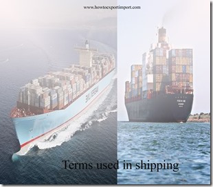 Terms used in shipping such as Containership,Contracting Parties,Controlled Atmosphere,Conventional ship, Custom of the Port etc