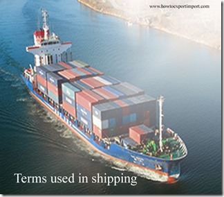 Terms used in shipping such as Container Yard,Delivery,Direction finder,Daily pro rata,Deadweight,Deadweight capacity etc
