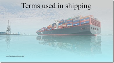Terms used in shipping such as Quarantine Harbor,Quarantine Station,Quay,Quota,Quotation,Rye terms,Rail Division etc