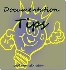 Tips to exporters on Documentation copy